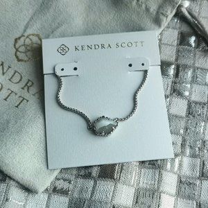 Kendra Scott Tess necklace Silver Slate cat's eye
